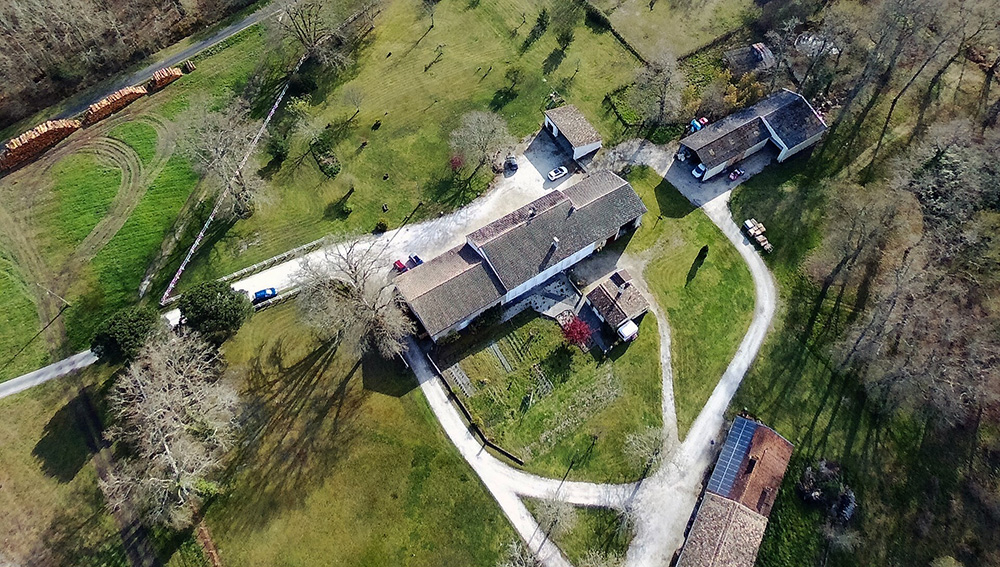 Château Lalande vue du ciel