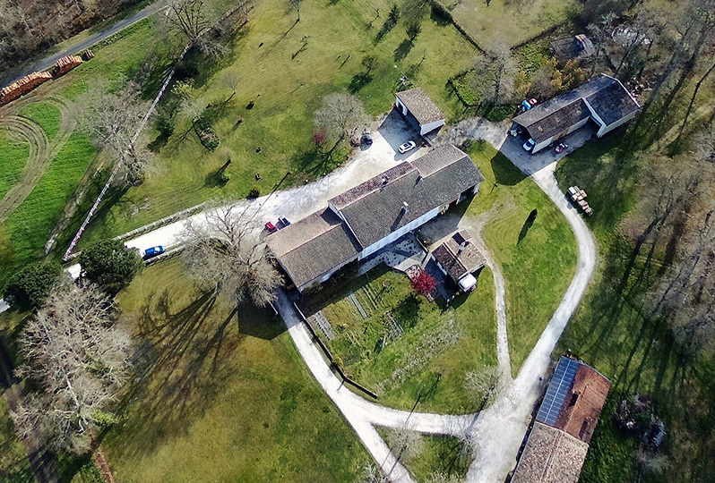 Château Lalande vue du ciel